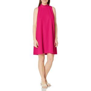 Ruffle Neck A-Line dress